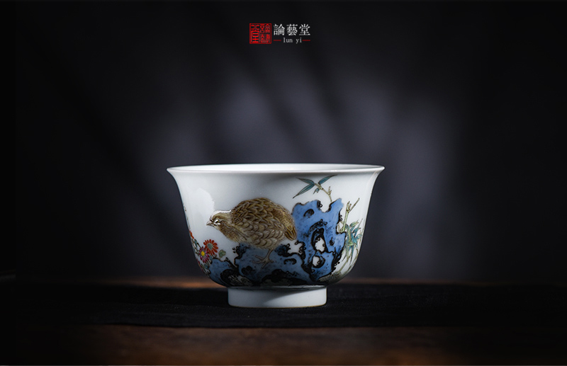 粉彩《安居樂業(yè)》單杯