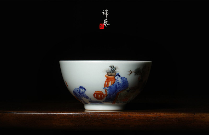 青花加彩《高士圖》